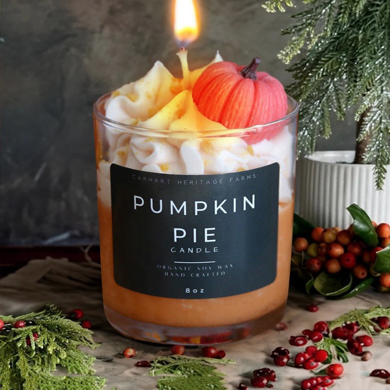 Pumpkin Pie Dessert Candle